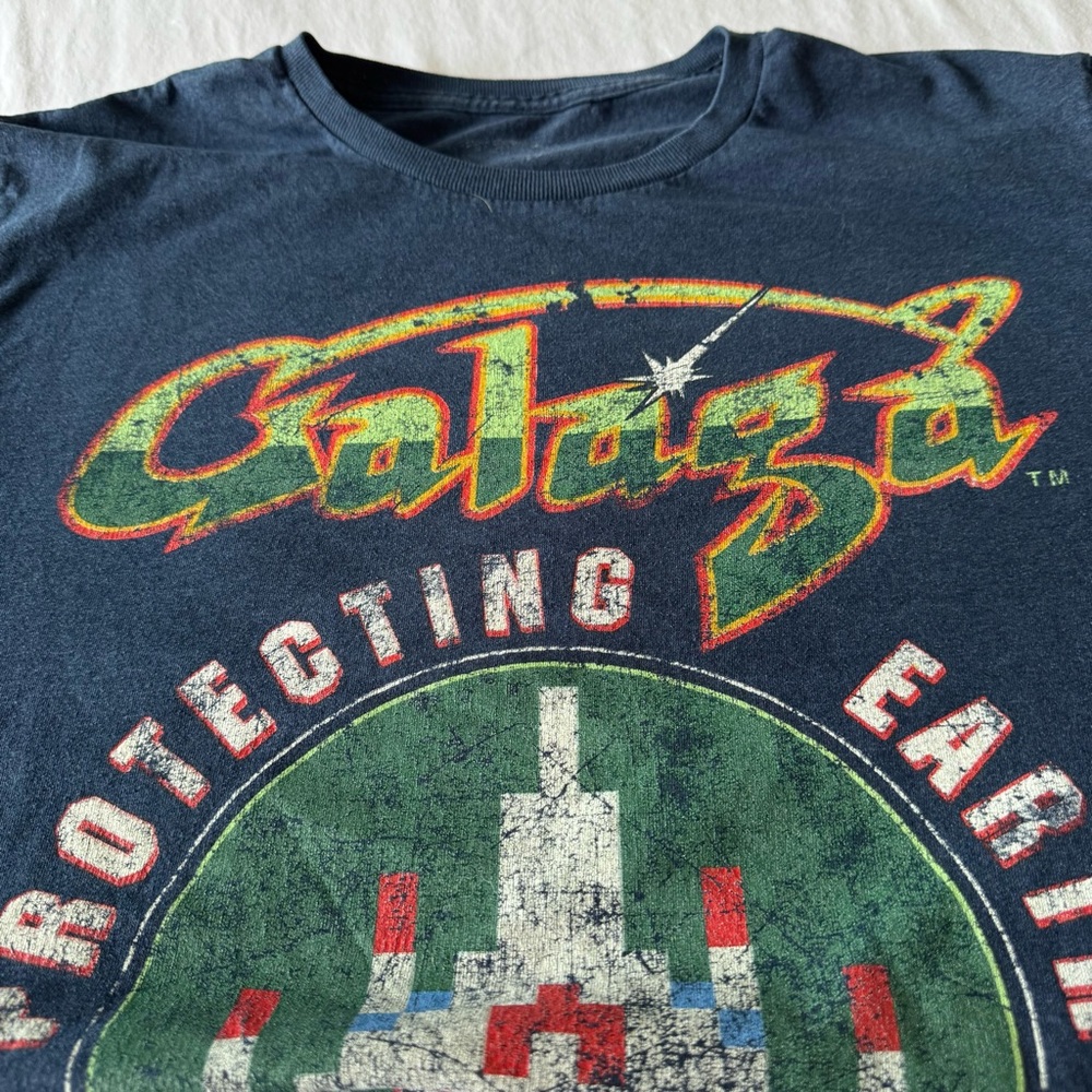 Vintage Galaga Graphic Tee 80s Streetwear Video Game shirt - Picture 3 of 4